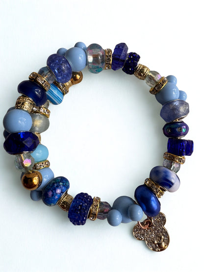 Shades of Blue Wrap Bracelet